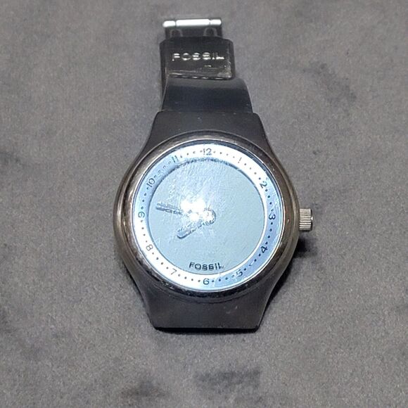 Fossil Big Tic Watch, Blue Face Steel Strap, JR-7860, Y2k, Untested - Picture 2 of 11